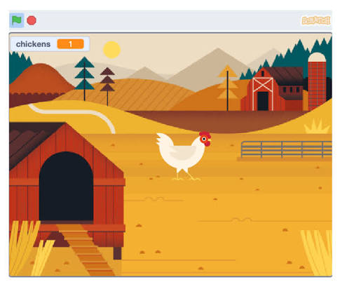 Scratch chicken farm counter game by David Adekunle-Dare